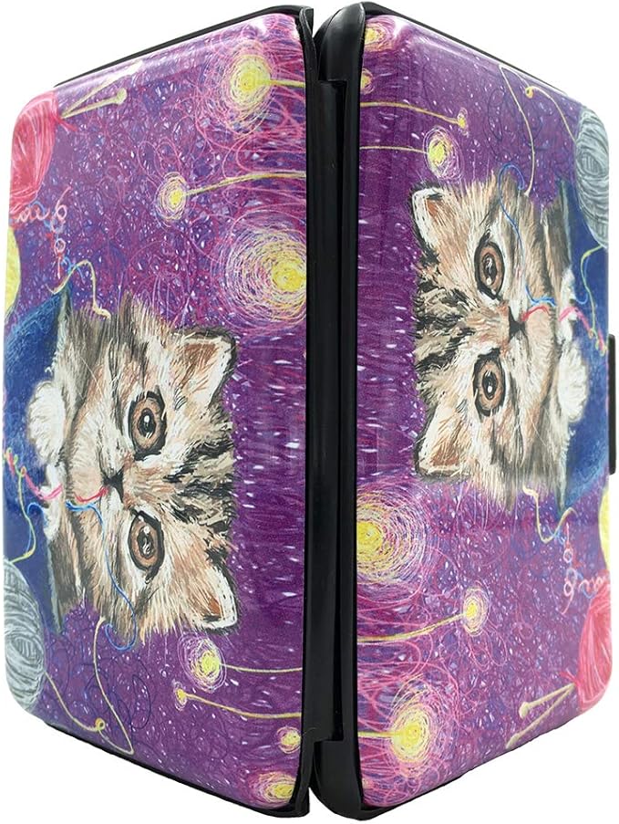 BFL RFID Credit Card Holder for Women or Men, Theft Proof Credit Card Holder, Slim Design Fits in Pocket (Cat)
