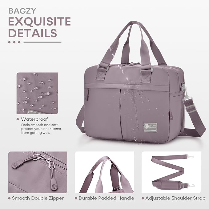 40x30x15cm Personal Item Travel Bag 16x12x6 Under-seat Carry on Bags for Airplanes 20L Expandable 30L Lightweight Duffle Bag Weekender Bags with Wet Pocket for Gym Overnight Hospital Purple