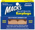 Mack's Pillow Soft Silicone Earplugs – 2 Pair, Beige – The Original Moldable Silicone Putty Ear Plugs for Sleeping, Snoring, Swimming, Travel, Concerts and Studying | Made in USA