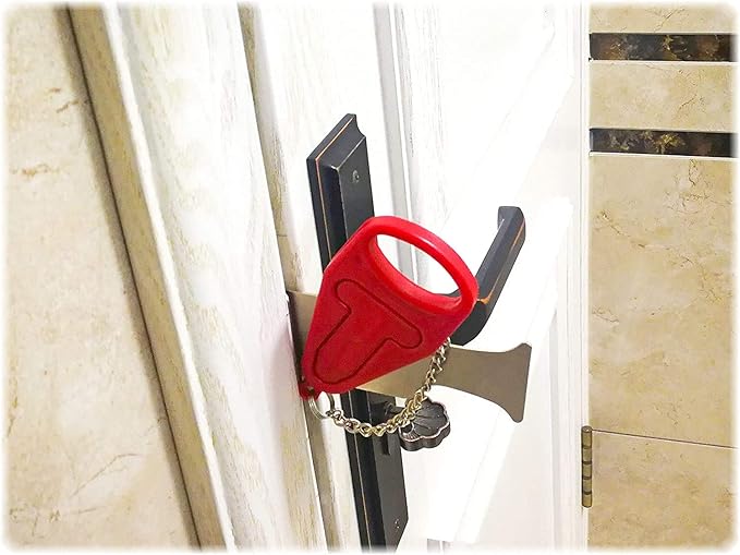 Portable Door Lock Compatible with Travel,AirBNB,School Lockdown Lock and Security Home Apartment Living Hotel Motel
