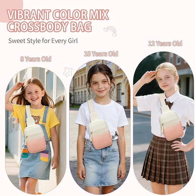 Mothers Day Gifts for Daughter, Birthday Graduation Gifts for 8 9 10 11 12 Year Old Teens Girls Her,Fanny Pack Sling Crossbody Bag Belt Bags Purse, Preppy Teen Girl Gift Trendy Stuff Travel Essentials
