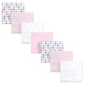 Luvable Friends Unisex Baby Cotton Flannel Receiving Blankets, Pink Stripe 7-Pack, One Size