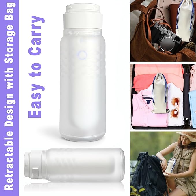 Portable Bidet for Travel & Toilet 320ml Rechargeable Handheld Bidet with 800mAh Battery IPX7 Waterproof Personal Hygiene Cleaning Postpartum Care for Women Baby Elderly Camping