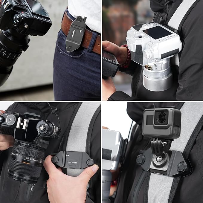 V1 Camera Clip Kit with Quick Release Plate, Capture Camera Clip for Backpack Strap, Quick Mount/Release System for DSLR, Mirrorless, and Action Cameras