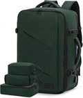LOVEVOOK Carry on Travel Backpack, Large 40L for Men & Women Flight Approved with USB Charging Port&3 Packing Cubes, Large Suitcase Water Resistant Luggage Daypack Business Weekender Bag, Dark Green