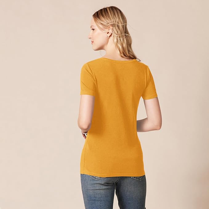 Amazon Essentials Women's Regular-Fit Short-Sleeve T-Shirt (Crewneck and V-Neck Options), Multipacks