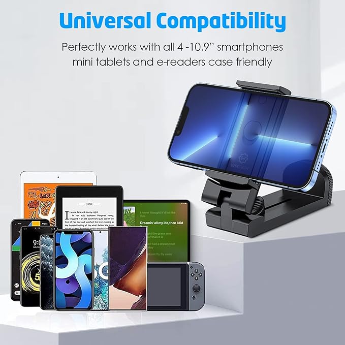 WixGear Universal Airplane Tablet Holder, with Multi-Directional Dual 360 Degree Rotation, Pocket Size Tablet Holder for Airplane, (Devices 3.5" to 7.67” Width Max Weight is 1.5 lbs)