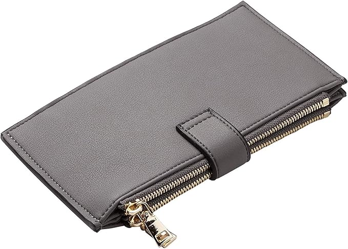 Travelambo Leather Wallets for Women Slim RFID Blocking Bifold Credit Card Holder Wallet
