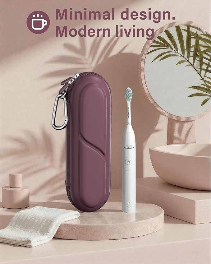 ProCase Toothbrush Travel Case for Oral-B/Oral-B Pro 1000 1500 5000 7000 7500 6000 9600/ Phlips Sonicare 4100 5100 1100 6100 5300 Oral-B iO Electric Toothbrush Portable Hard Container -Plum