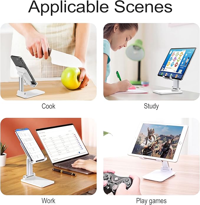 Black Shark Bite Portable Cell Phone Stand Foldable Desktop Phone Holder Adjustable Height Angle with Print Pattern