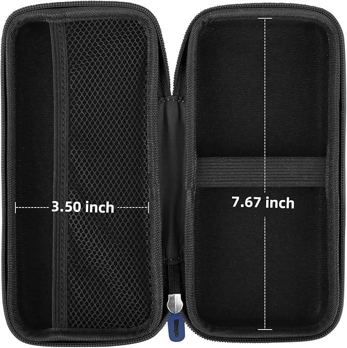 iMangoo Travel Essential Electronics Organizer Pouch Charger Case, Shockproof Dual Zipper Power Bank Cables Tech Accessories Purse, Men & Women Travel Must Have Storage Bag, 8.5x4.5x2 inch Dark Blue