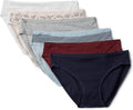 Amazon Essentials Women's Breathable Cotton Bikini Brief Underwear with Full Coverage, Multipacks