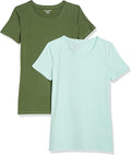 Amazon Essentials Women's Regular-Fit Short-Sleeve T-Shirt (Crewneck and V-Neck Options), Multipacks
