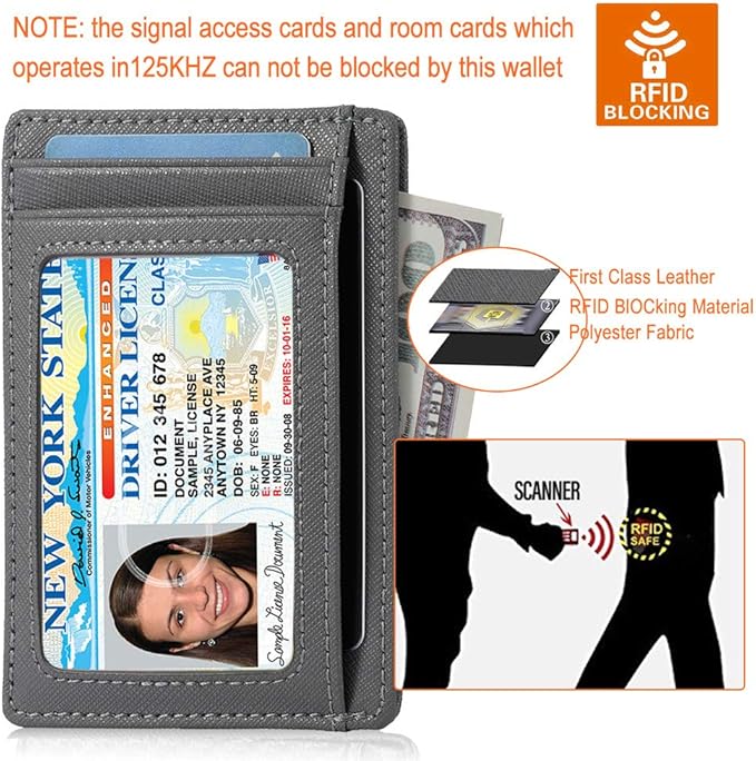 GH GOLD HORSE Slim RFID Blocking Card Holder Minimalist Leather Front Pocket Wallet for Women | Slim, RFID Blocking, Minimalist, Front Pocket