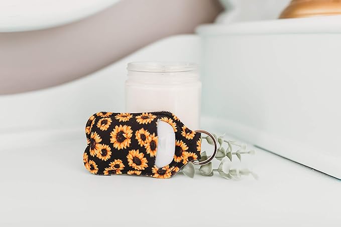 Daisy Lane Hand Sanitizer Holder for Backpack Kids Travel Size Baseball Softball Keychain