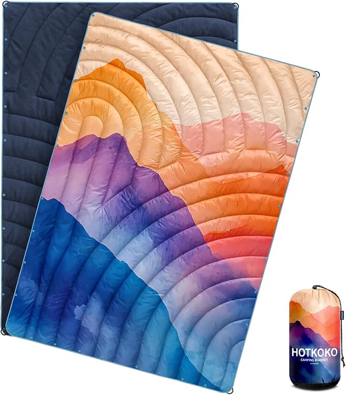 Camping Blanket,Puffy Blanket Lightweight Packable Camping Blanket Outdoor Blanket for Camping,Traveling, Stadium, Hiking, Picnics