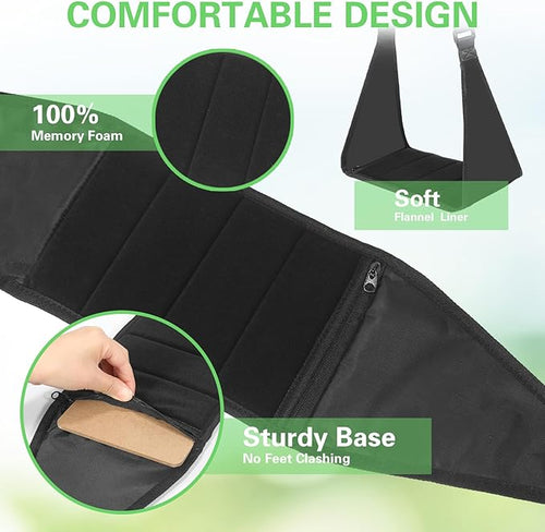 2 Pack Airplane Footrest, Black