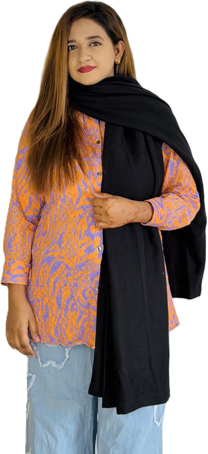 Wayfarer Shawl with Pouch | Voyagers Comfort Set with Luxury Travel Scarf, Eye Mask, Satin Scrunchies & Travel Pouch