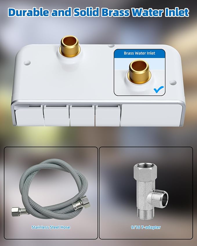 Hibbent 2 Pack Bidet Attachment for Toilet, Non-Electric Dual Nozzle for Frontal & Rear Wash, Adjustable Water Pressure Control, Fresh Water Bidet Toilet Seat, Self Cleaning Water Sprayer, Chrome