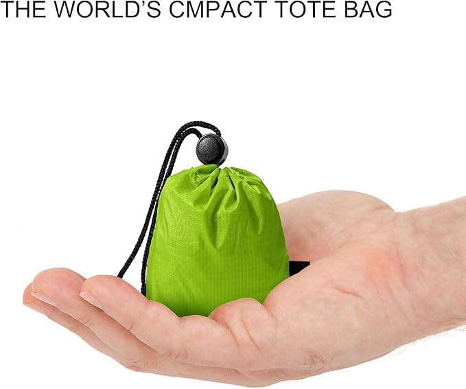 KALIDI Compact Tote Shopping bag Lightweight Foldable Tiny Reusable Grocery Shoulder Bag Crossbody
