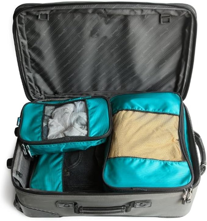 TravelWise Packing Cubes - 3 Piece Set (Teal)