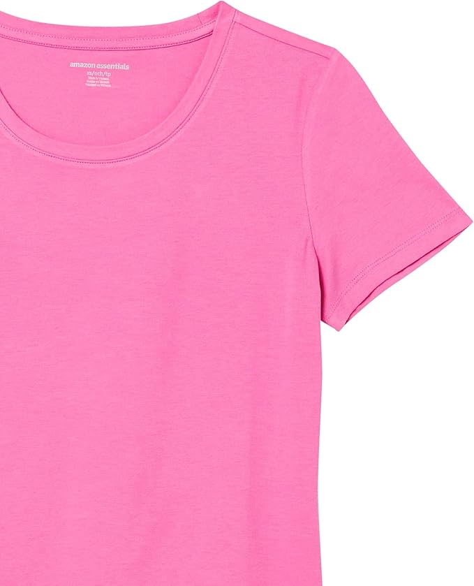 Amazon Essentials Women's Regular-Fit Short-Sleeve T-Shirt (Crewneck and V-Neck Options), Multipacks