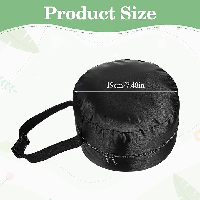 Neck Pillow Bag, Compresses Neck Pillow Case with Zipper, Quick Release Clasp Attaches to Luggage for Travel, Journey Airplane Train, Pillows Not Included, Black