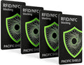 PACIFIC SHIELD RFID Blocking Card (4 Pack) - Secure your Wallet - Premium Protector for Credit Card, Debit Card, ID and Passport - NFC Blocker Travel Defender