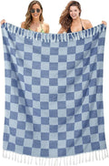 Antfuny Giant Beach Towel Blanket Autumn Outing Stuff for Women & Men Road Trip Camping Gear Ship Cruise Gear Must Haves Yard Mat Large L Navy Plain Pattern Airplane Accessories Travel Gadgets