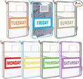 Honoson 7 Pack Packing Cubes for Travel Days of Week Packing Cubes with Labels Clear Zippered Storage Bag for Travel Summer Camp Essentials