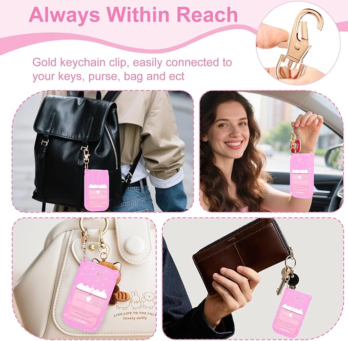 Hand Sanitizer Spray Case for Touchland Silicone Touchland Case Keychain Cute Hand Sanitizer Holder Keychain Compatible with Touch land Power Mist Gentle/Glow Mist
