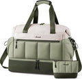 LOVEVOOK Travel Duffel Bag, Weekender Bags for Women, Large Overnight Bags with Shoe Compartment, 47L Carry on Gym Hospital Bag with Wet Pocket, 2 Pcs