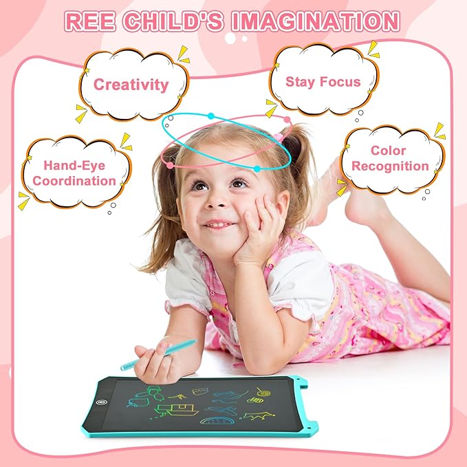 LCD Writing Tablet, 2 Pack Toddler Kids Toys, 10 Inch Doodle Board Drawing Pad, Travel Essentials Kids Games, Back to School Supplies Toys Birthday Gifts for Girls Boys Age 3-8