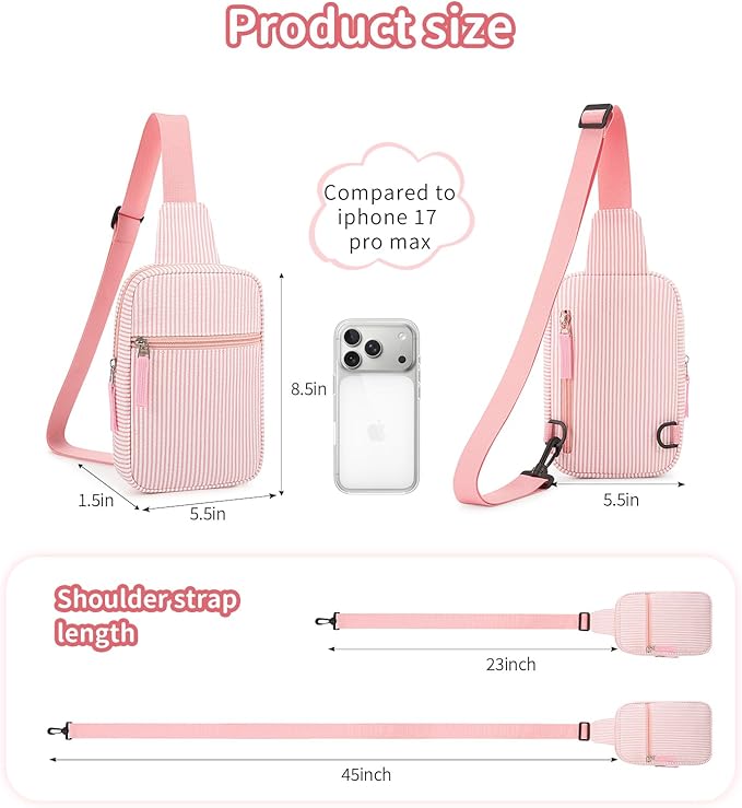 Mothers Day Gifts for Daughter, Birthday Graduation Gifts for 8 9 10 11 12 Year Old Teens Girls Her,Fanny Pack Sling Crossbody Bag Belt Bags Purse, Preppy Teen Girl Gift Trendy Stuff Travel Essentials