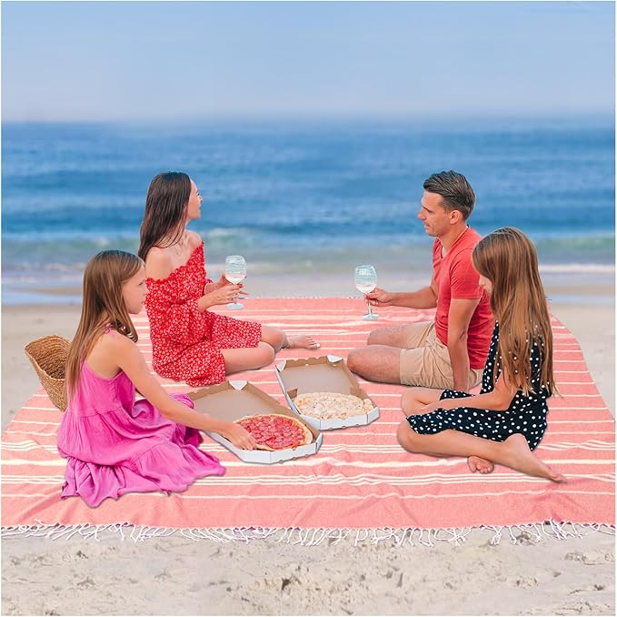 Extra Large Throw Blanket Giant Turkish Beach Towel Airplane Travel Essentials Camping Gear Must Haves Accessories Flight Hawaii Honeymoon Summer Vacation Stuff Camper Roadtrip Road Trip Gadgets
