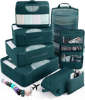 Veken 8 Set Packing Cubes for Travel Essentials, Suitcase Organizer Bags in 4 Sizes, Carry-On Luggage Accessories with Large Laundry Bag & Passport Holder, Must-Have for Airplane, Road Trip & Camping
