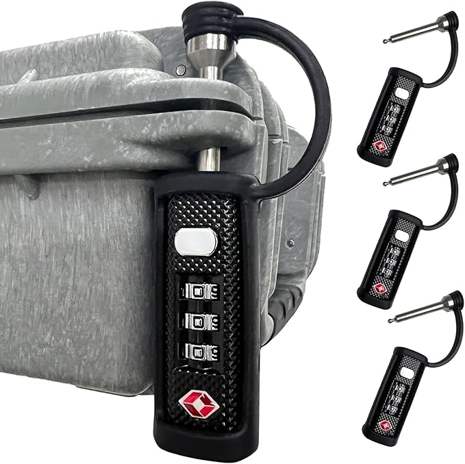 LAFENLIN TSA Approved Firearm Travel Case Locks, Gun Case Hard Pistol Cases Lock Gun Carrying Case Lock, Cut-Proof Case TSA Padlocks for Rifles/Revolver/Handgun/Camera Hard Cases