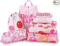 6 Pcs Compression Packing Cubes, Packing Cubes for Travel, Waterproof Luggage Organizer Bags Set, Cute Packaging Cubes for Women Kids Backpack Carry-Ons