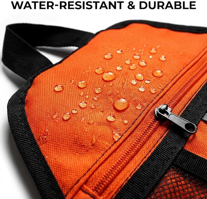 Travel Toiletry Bag for Men -Water-Resistant Compact Bathroom Roll Organizer, Water-resistant Shaving Bags for Toiletries Accessories, Door Room Essentials