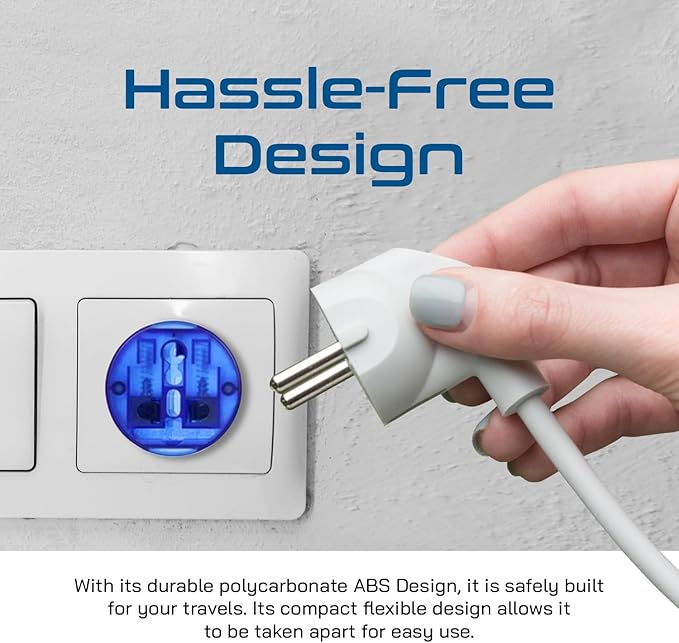 Ceptics Travel Adapter Plug Compact Worldwide International Kit - Works in Europe, Asia, China, England, Italy, New Zealand, Australia and More