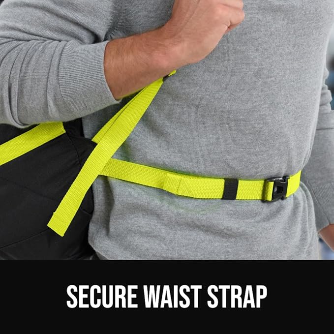 GORILLA GRIP Tear and Water Resistant Padded Car Seat Travel Bag for Airplane and Airport, Universal Fit Baby Carseat Bags, Holds Up to 50lbs, Handle & Shoulder Straps, Air Gate Check Carrier, Yellow
