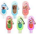 6 Pcs Hand Sanitizer Travel Size with Keychain 2 Fl oz Gel Mixed Scent Mini Pocket Hand Sanitizer Bulk for Backpack Travel Office Friend Coworker Employee Nurse Week Teacher Appreciation Gifts