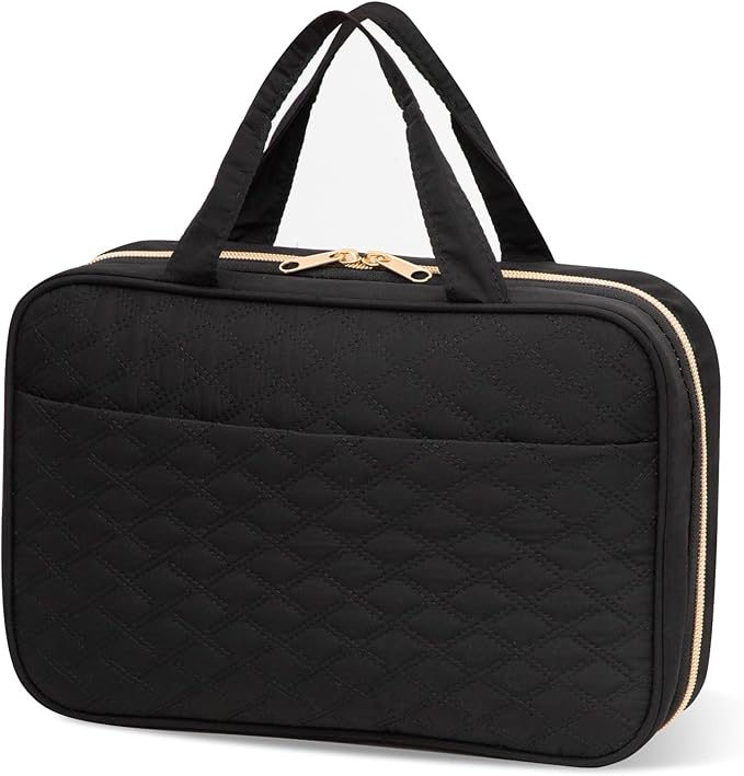 Lifewit Hanging Toiletry Bag for Women & Men, 4.1L Makeup Bag for Travel Size Essentials, Cosmetic Case with Multiple Pockets and Handles, Black