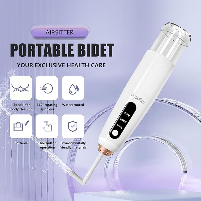 Portable Travel Bidet, Electric, 500ML Large Capacity, for Personal Hygiene, Postpartum Care, Outdoor, Camping