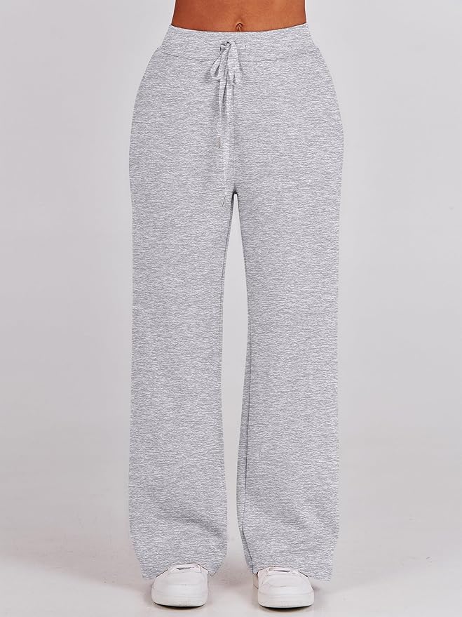 ANRABESS Women 2 Piece Outfits 2025 Fall Fashion Airport Wide Leg Pants Lounge Set Leisure Travel Vacation Clothes Sweatsuits