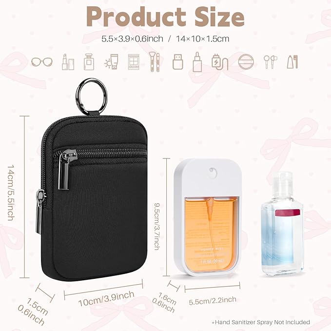Hand Sanitizer Spray Case Compatible with T0uch-land, Hand Sanitizer Bag Zippered Pouch for Glow Mist and Power Mist
