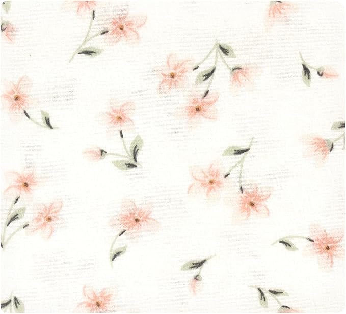 Hudson Baby Unisex Baby Cotton Flannel Receiving Blankets Bundle, Pink Dainty Floral, One Size