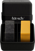 Kitsch 2-Compartment Travel Soap Case – Bar Soap Holder & Organizer, Travel Case for Bars – TSA-Approved – Lightweight, Durable, Leak-Proof, Made from Recycled Plastic – Black