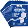 MP MOZZPAK Toilet Seat Covers Disposable - 10 Packs(100 Pcs) - XL Flushable Disposable Toilet Seat Cover for Kids Potty Training, Adults - 100% Biodegradable - Travel Accessories for Airplane, Camping