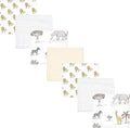 Hudson Baby Unisex Baby Cotton Flannel Receiving Blankets Bundle, Neutral Safari World, One Size